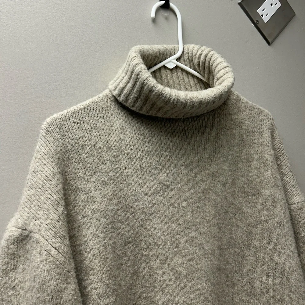 Zara Women’s Light Brown Turtleneck Sweater - Picture 2 of 5
